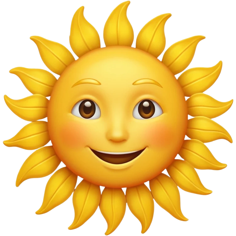 smiling sun emoji, simple and cheerful emoji