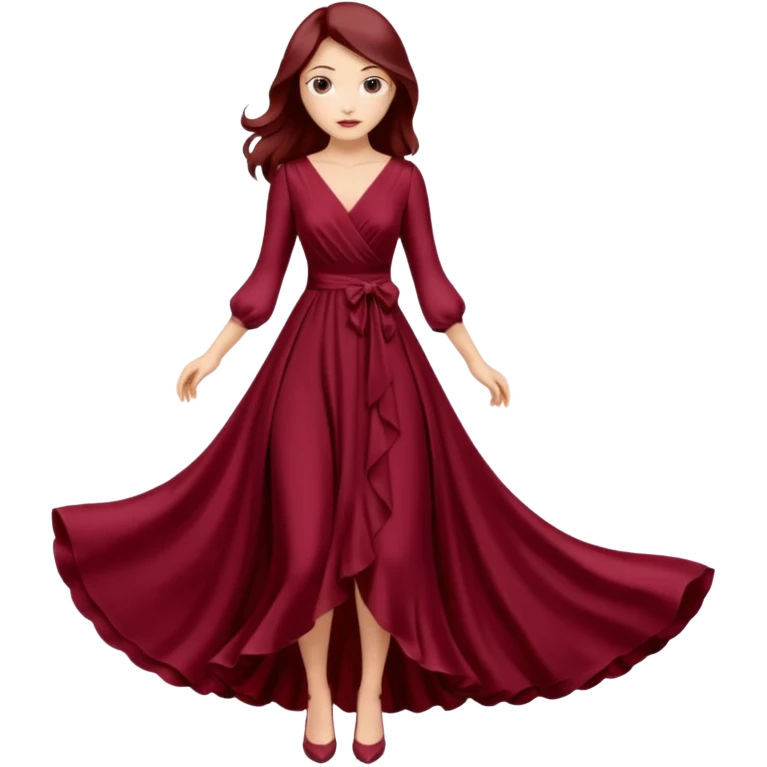 burgundury dress emoji
