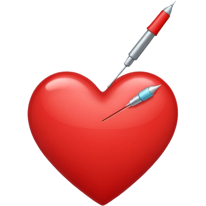 heart with a needle going through it emoji