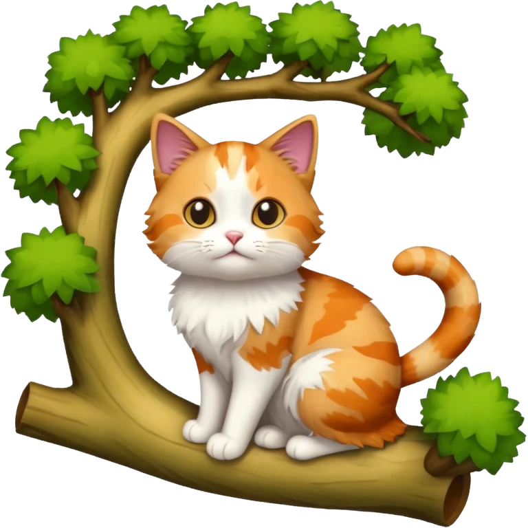 cat among the trees emoji