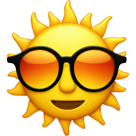 Sun with sunglasses  emoji