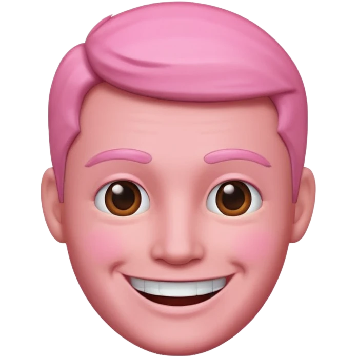 Barbie doll Ken Head pink  emoji