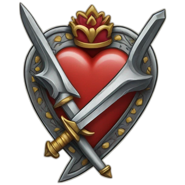 traditional heart and dagger tattoo emoji