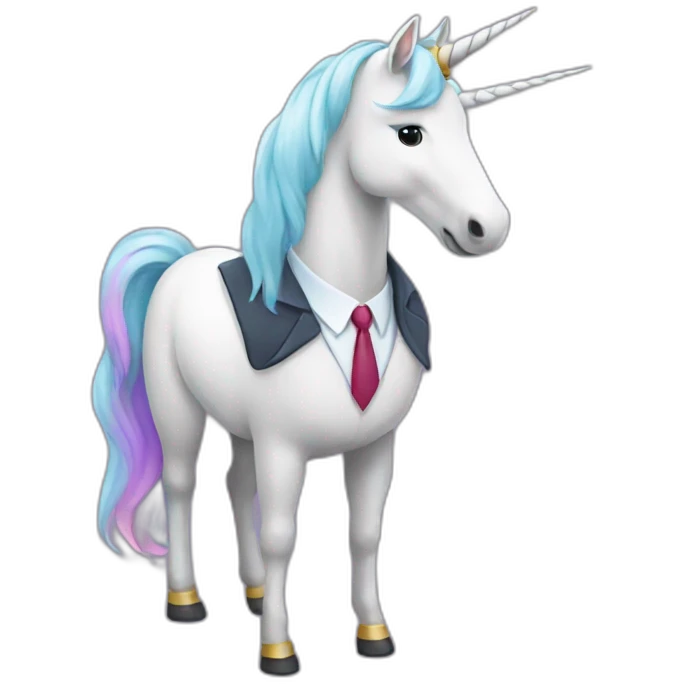Unicorn in business casual emoji