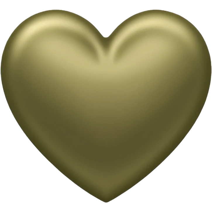 Satin khaki heart emoji