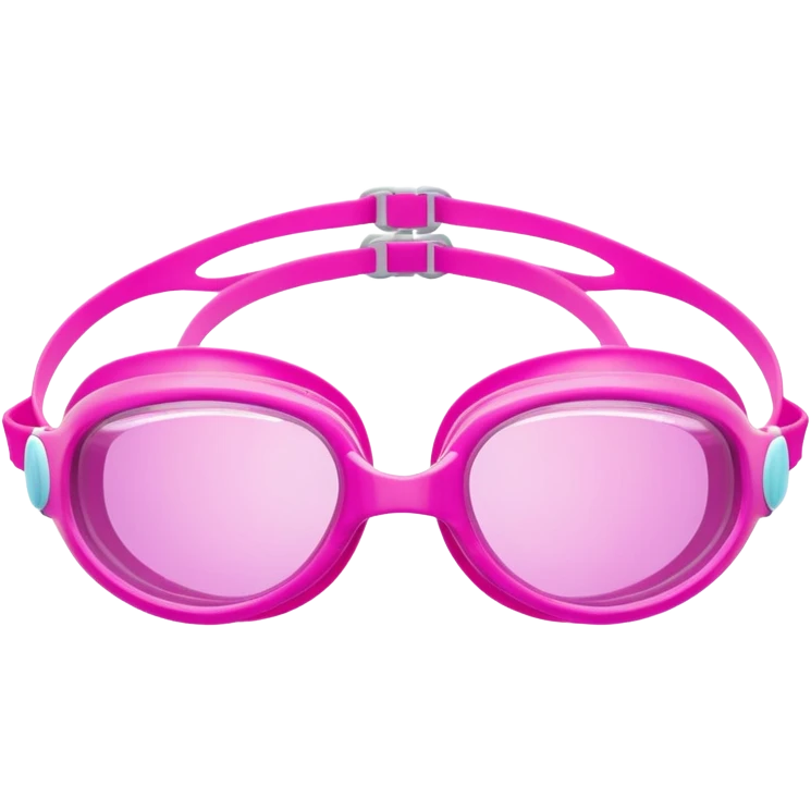 pink swim goggles, athletic design with pink tinted lenses, swimming eyewear emoji