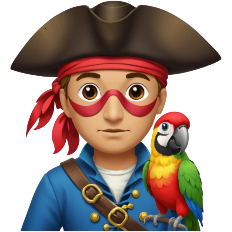 pirate and parrot emoji