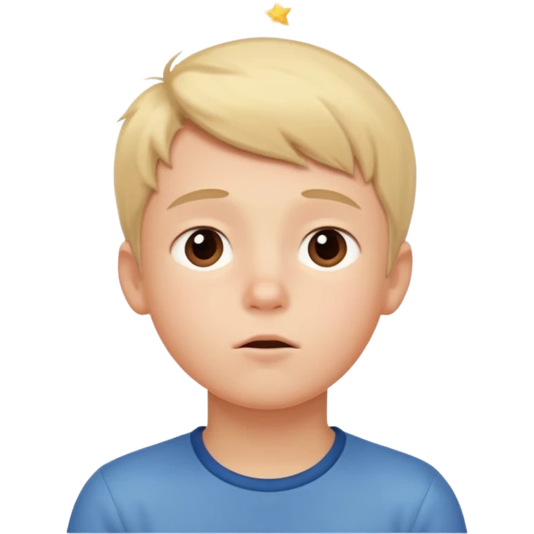 Boy dreaming about her emoji