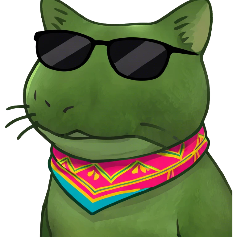 Cat with sunglasses emoji