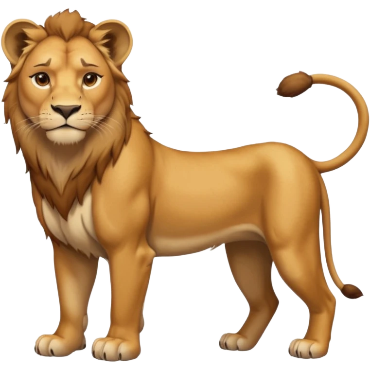 in lion family, only mother., full body emoji
