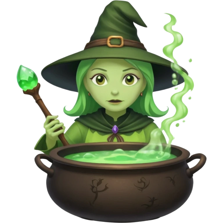 green witch cooking potion emoji