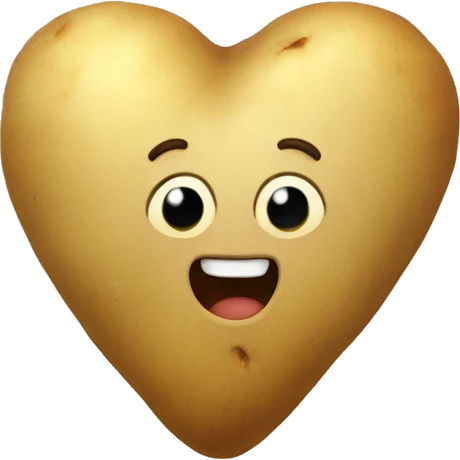 beige heart with potatoes emoji