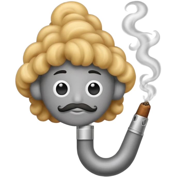 smoke coming out of a blunt emoji