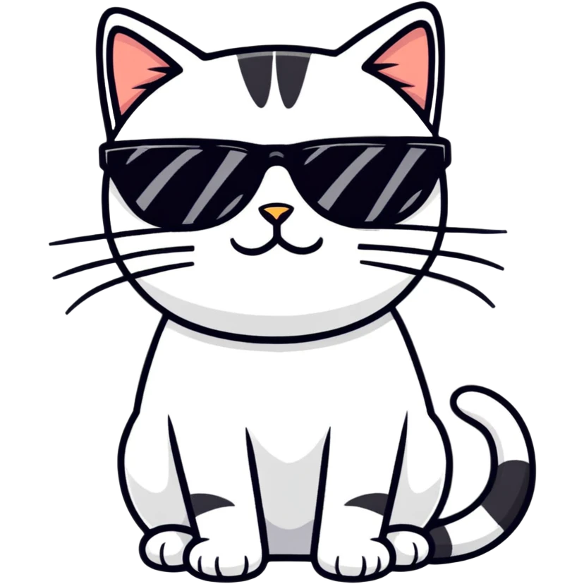 cat wearing sunglasses emoji