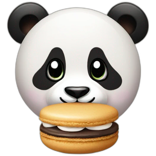 Macaroons with panda emoji