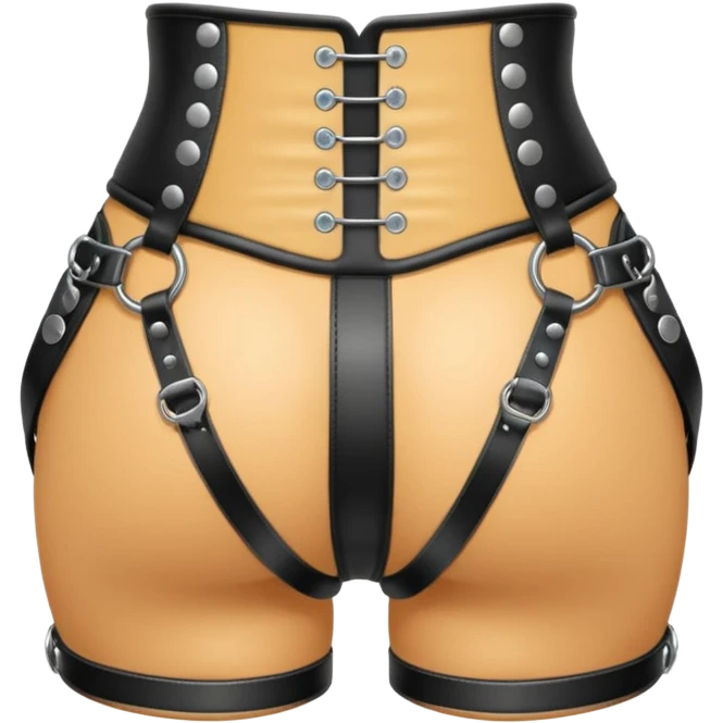 Bdsm harness on a buttocks emoji