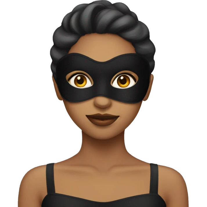 Girl with a beauty masked  emoji
