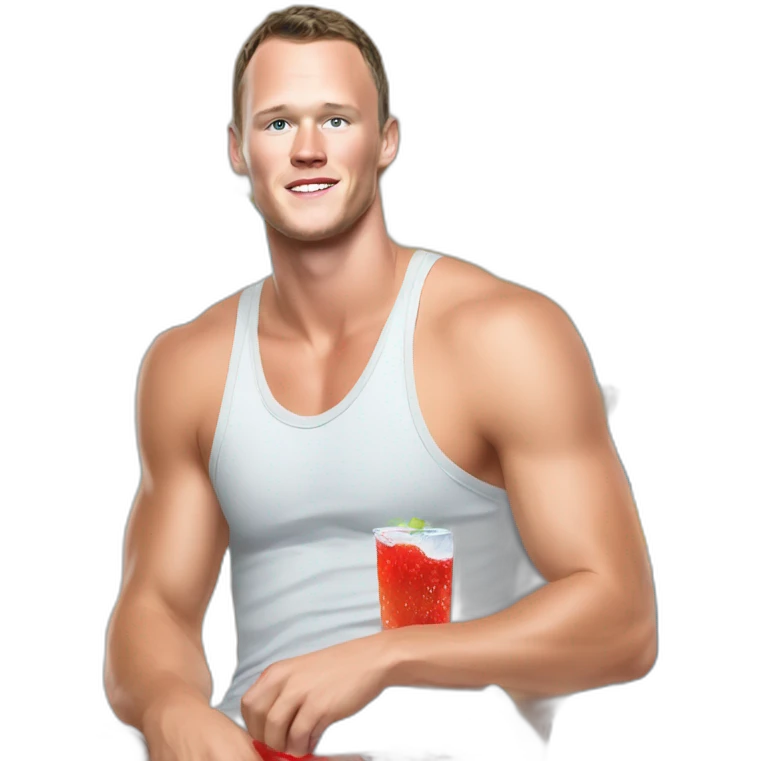 Jonathan Toews as a beach bum emoji