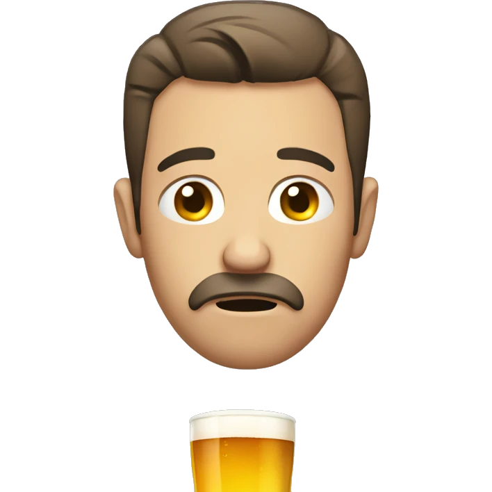 Depressed guy with pint  emoji