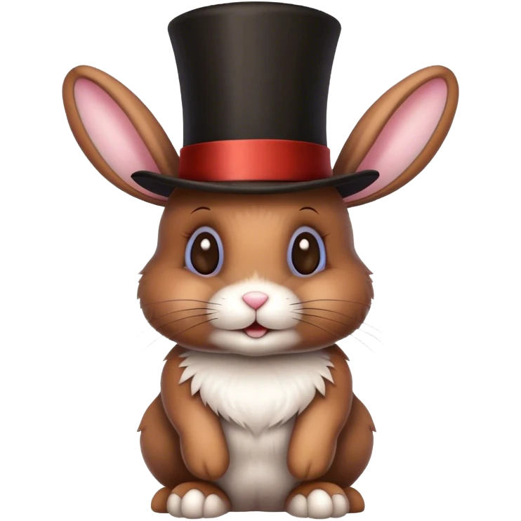 Bunny in a top hat emoji