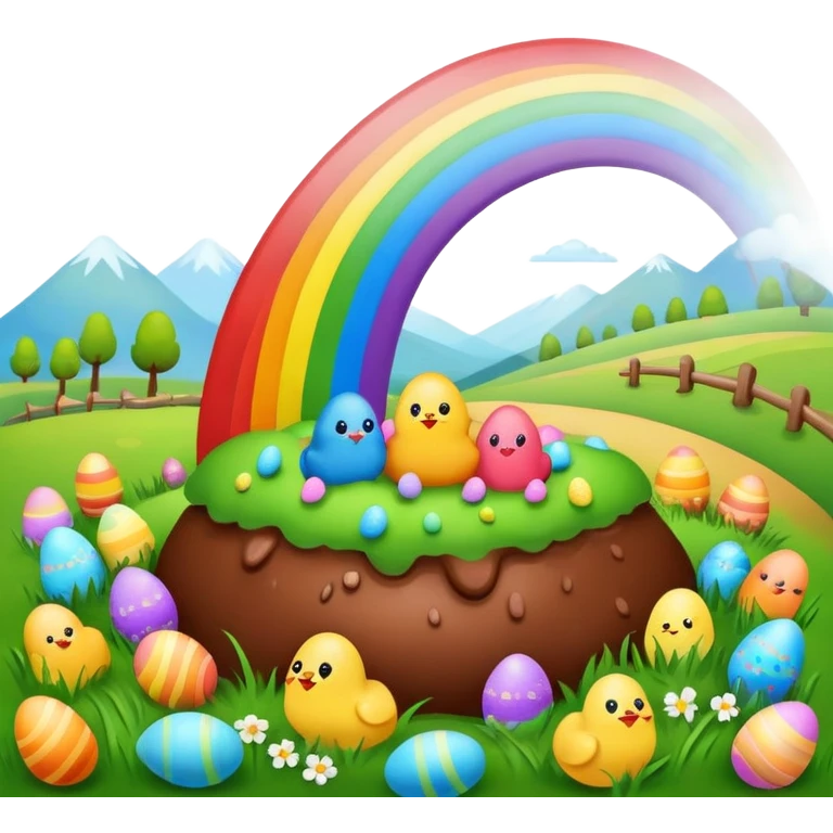 easter rainbow poop landscape  emoji