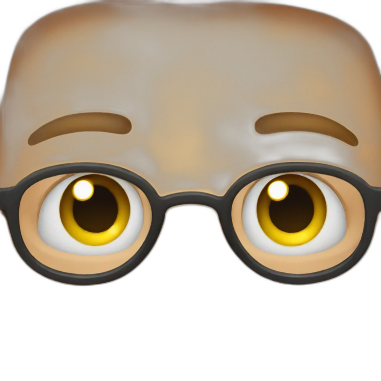 Man with emotional eyes removing glasses emoji