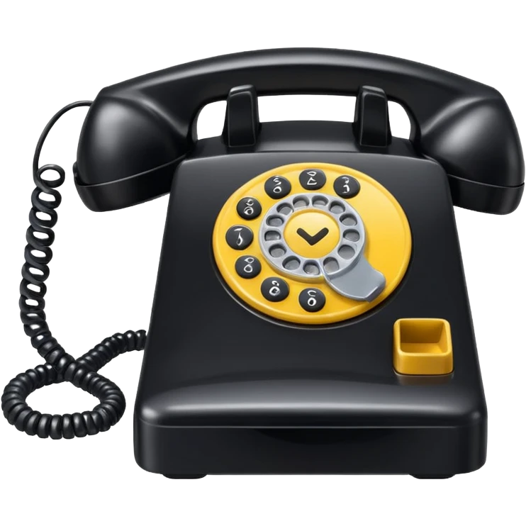 Corporate Black office phone emoji