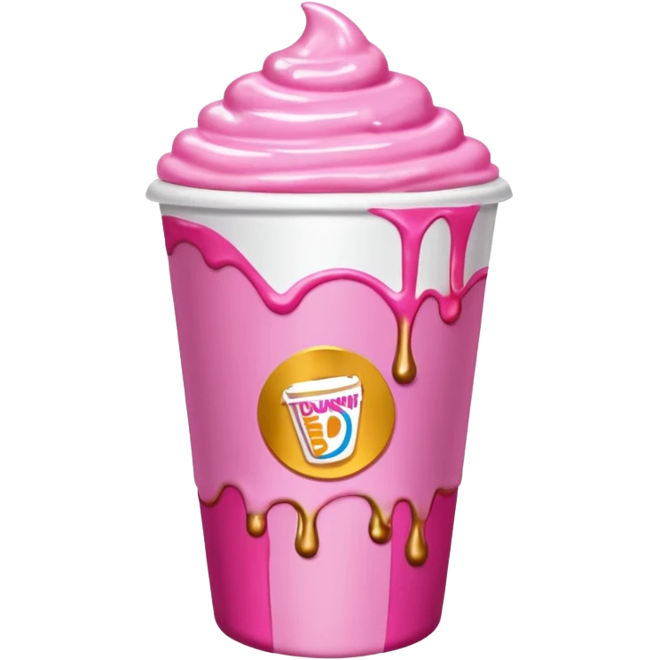 A Dunkin coffee cup but Megan thee stallion themed emoji