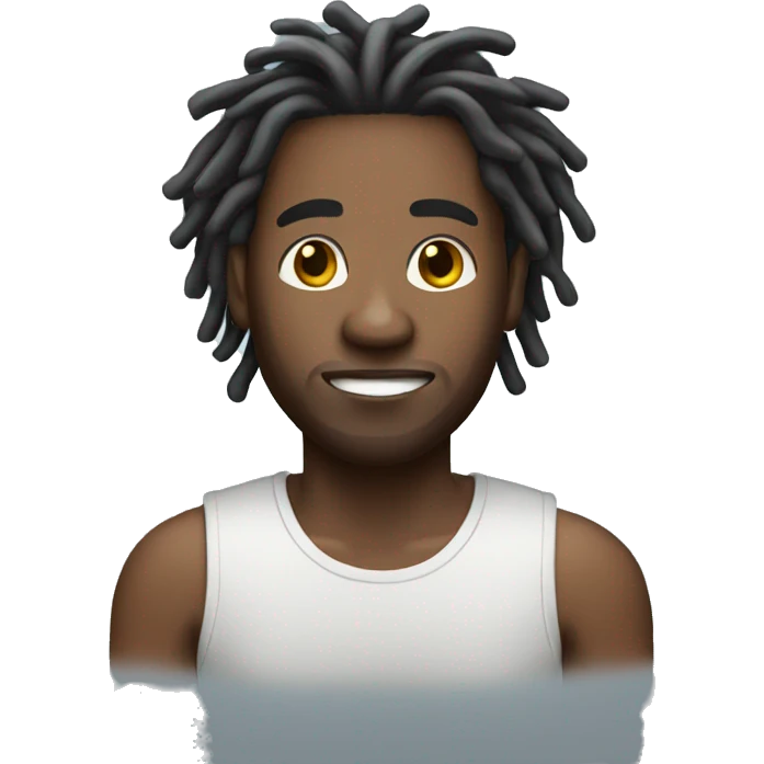 African American man with dreadlocks emoji