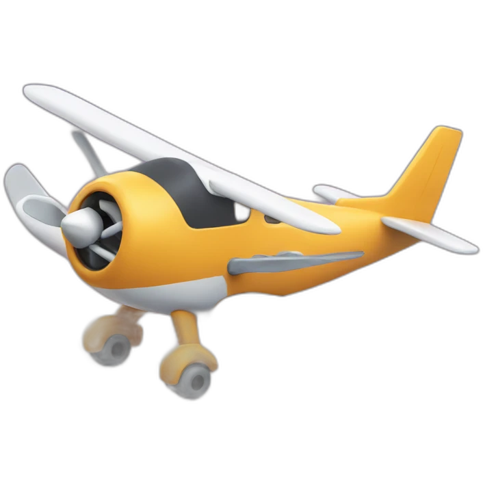 Cute cat flying an airplane emoji