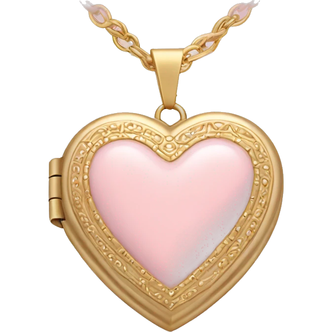 pastel pink heart shaped locket  emoji