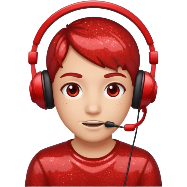 red glitter gamer emoji