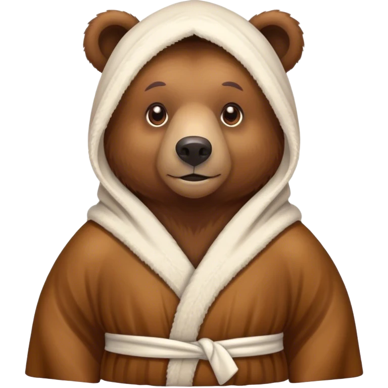 Bear with robe emoji