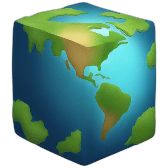 cubic earth emoji