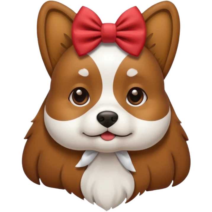dog wearing a bow  emoji