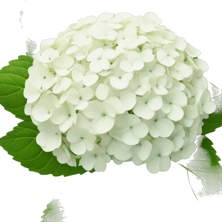 white hydrangea emoji