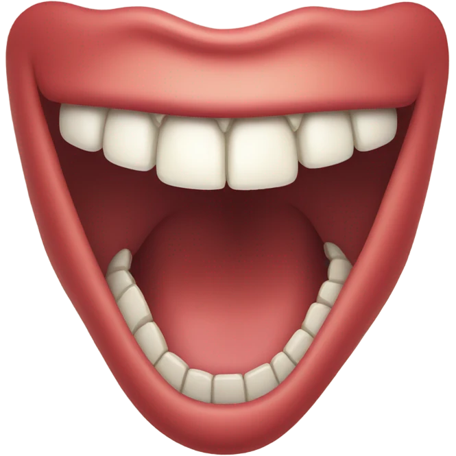 mouth corny emoji