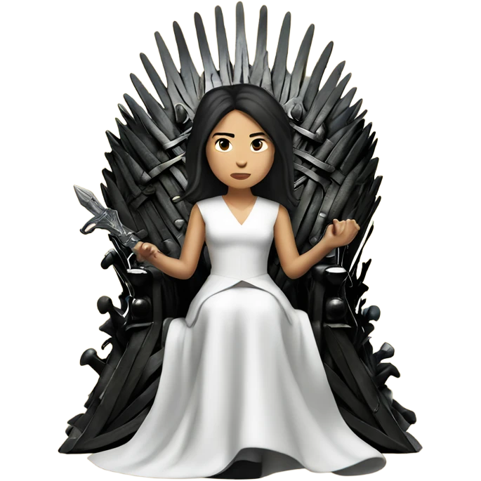 Asian girl on the iron throne emoji