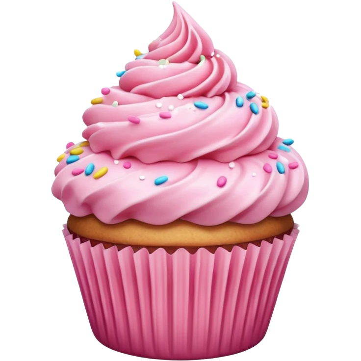 Cupcake with pink icing emoji