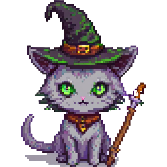 purple witch cat emoji