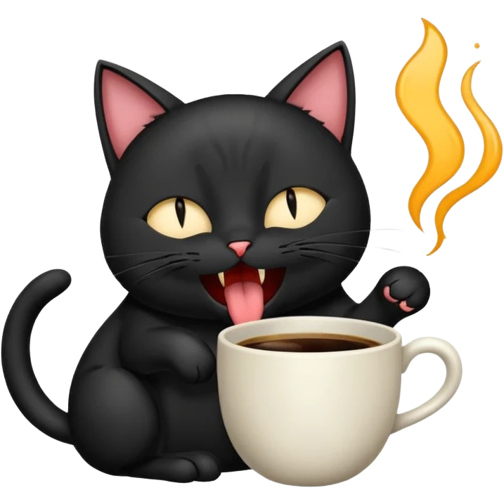 🐈‍⬛☕️🥱 emoji