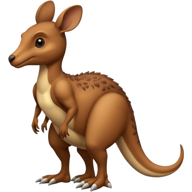 Kangaroo with dinosaur legs  emoji