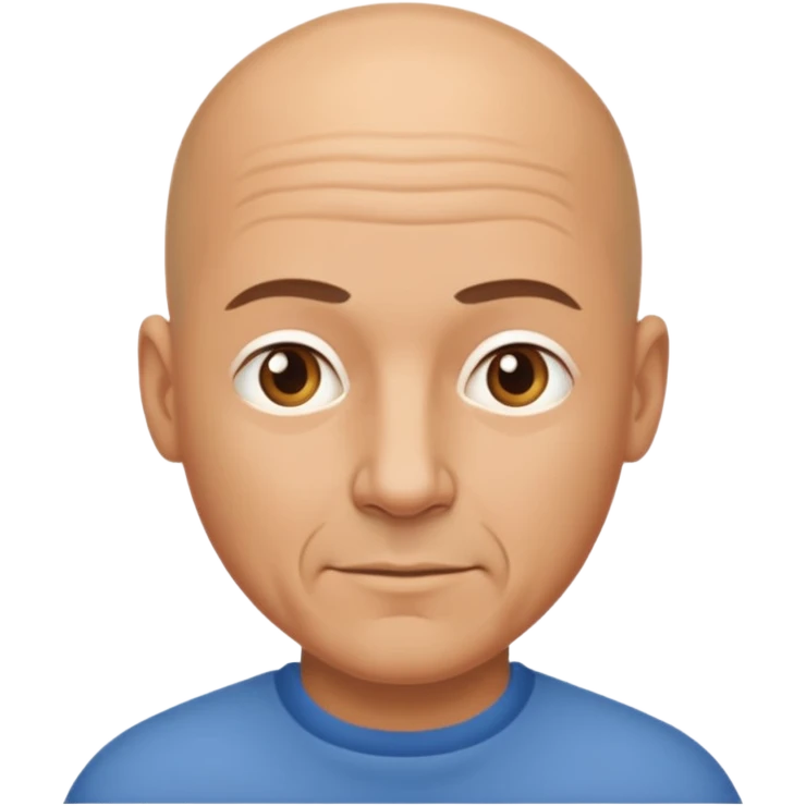gym buddy middle aged with no hair emoji