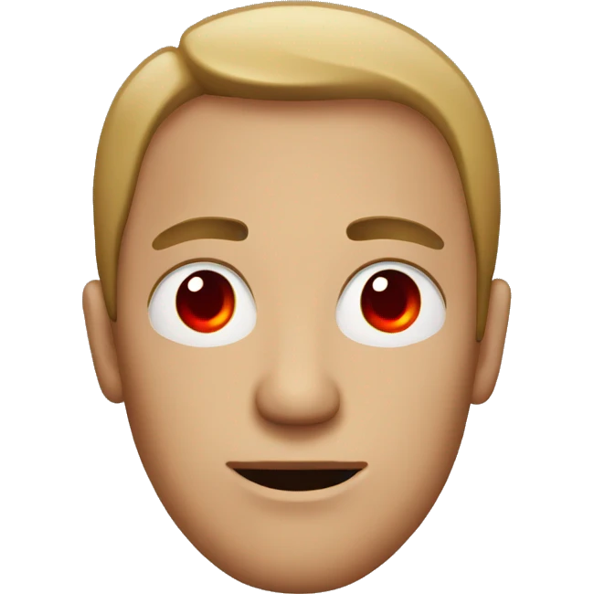 Man with red eyes emoji