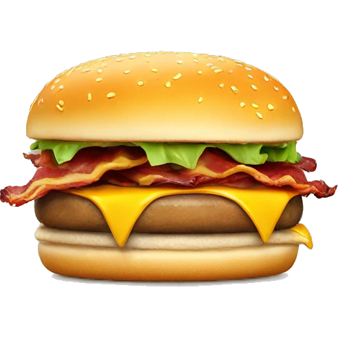 Cheeseburger with bacon  emoji