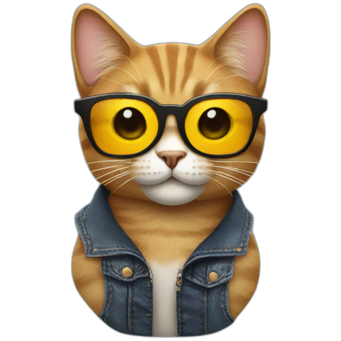 Cat with sunglasses emoji