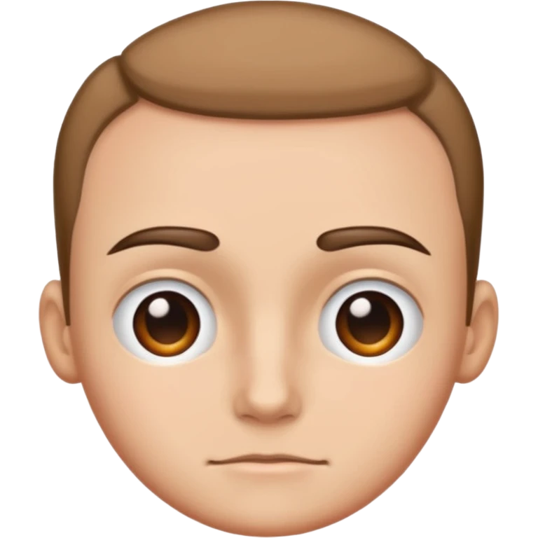 emoji of only the forehead area of a human face, cropped between eyebrows and hairline, simple cartoon style emoji