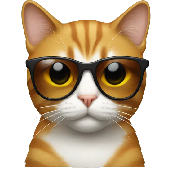 Cat with sunglasses emoji