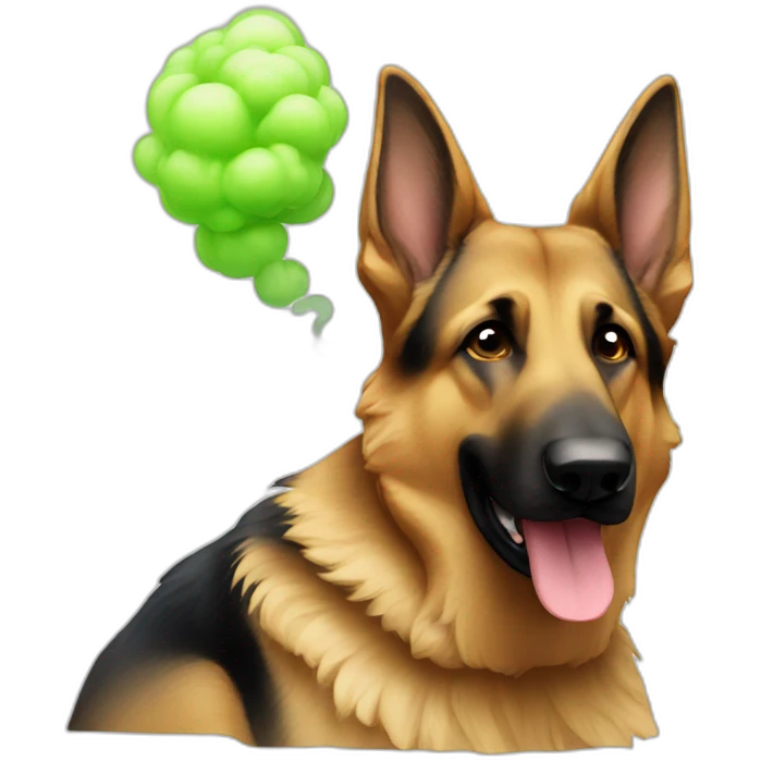 german shepherd vaping emoji