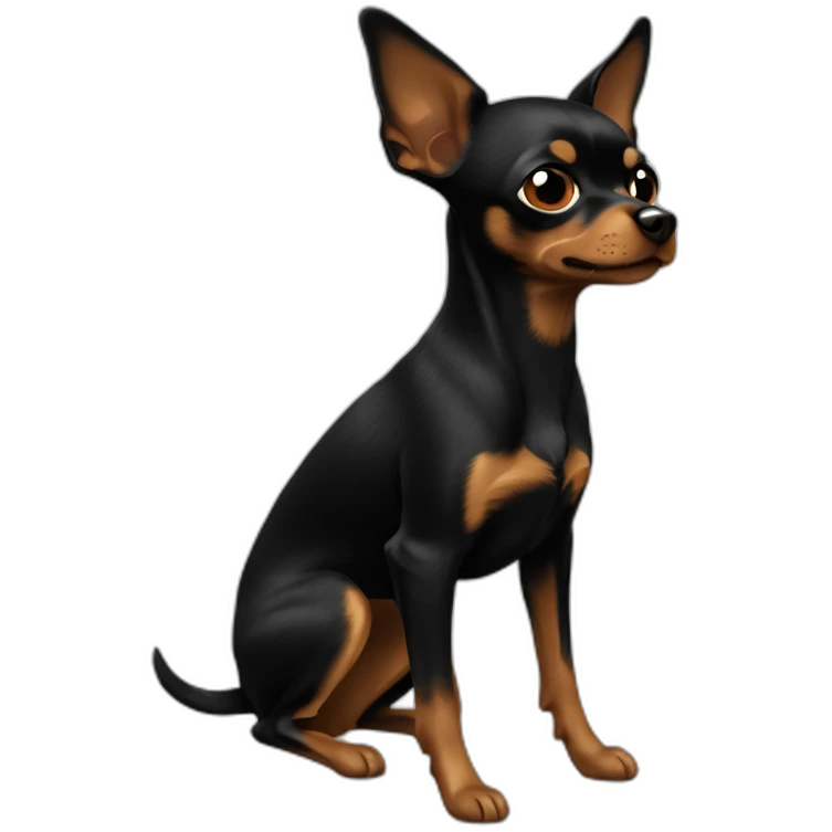 Russian toy terrier full dark emoji